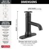 imageDelta Trinsic Touchless 1Hole Bathroom Faucet Touch On Technology Brushed Nickel Trinsic Single Hole Bathroom Sink Faucet with Wheel Handle Metal PushPop Drain Assembly Stainless 558TSSMPUDSTMatte Black