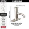 imageDelta Trinsic Touchless 1Hole Bathroom Faucet Touch On Technology Brushed Nickel Trinsic Single Hole Bathroom Sink Faucet with Wheel Handle Metal PushPop Drain Assembly Stainless 558TSSMPUDSTStainless