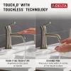 imageDelta Trinsic Touchless 1Hole Bathroom Faucet with Touch On Technology Chome Single Hole Bathroom Sink Faucet Metal PushPop Drain Assembly Chrome 559TLFMPUStainless