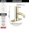 imageDelta Trinsic Touchless 1Hole Bathroom Faucet with Touch On Technology Chome Single Hole Bathroom Sink Faucet Metal PushPop Drain Assembly Chrome 559TLFMPUPolished Nickel