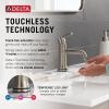imageDelta Trinsic Touchless 1Hole Bathroom Faucet with Touch On Technology Chome Single Hole Bathroom Sink Faucet Metal PushPop Drain Assembly Chrome 559TLFMPUStainless