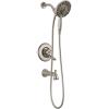 imageDelta Faucet Linden 17 Series DualFunction Tub and Shower Trim Kit Shower Faucet with 4Spray In2ition 2in1 Dual Hand Held Shower Head with Hose Venetian Bronze T17494RBI Valve Not IncludedStainless
