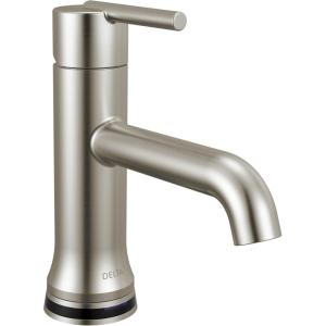 imageDelta Trinsic Touchless 1Hole Bathroom Faucet with Touch On Technology Chome Single Hole Bathroom Sink Faucet Metal PushPop Drain Assembly Chrome 559TLFMPUStainless