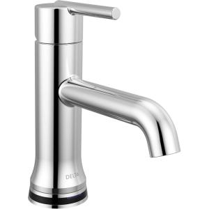 imageDelta Trinsic Touchless 1Hole Bathroom Faucet with Touch On Technology Chome Single Hole Bathroom Sink Faucet Metal PushPop Drain Assembly Chrome 559TLFMPUChrome