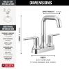 imageDelta Trinsic USpout Centerset Bathroom Faucet Oil Rubbed Bronze 3Hole Bathroom Sink Faucet Metal PushPop Drain Assembly Venetian Bronze 2554RBMPUDSTChrome