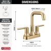 imageDelta Trinsic USpout Centerset Bathroom Faucet Oil Rubbed Bronze 3Hole Bathroom Sink Faucet Metal PushPop Drain Assembly Venetian Bronze 2554RBMPUDSTChampagne Bronze