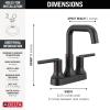 imageDelta Trinsic USpout Centerset Bathroom Faucet Oil Rubbed Bronze 3Hole Bathroom Sink Faucet Metal PushPop Drain Assembly Venetian Bronze 2554RBMPUDSTMatte Black
