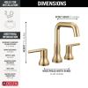 imageDelta Trinsic USpout Widespread Bathroom Faucet Gold 3Hole Bathroom Sink Faucet Metal PushPop Drain Assembly Champagne Bronze 3554CZMPUDSTChampagne Bronze