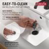 imageDelta Trinsic USpout Widespread Bathroom Faucet with Wheel Handle Brushed Nickel 3Hole Bathroom Sink Faucet Metal PushPop Drain Assembly Stainless 35547SSMPUDSTMatte Black