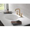 imageDelta Trinsic USpout Widespread Bathroom Faucet with Wheel Handle Brushed Nickel 3Hole Bathroom Sink Faucet Metal PushPop Drain Assembly Stainless 35547SSMPUDSTChampagne Bronze