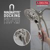imageDelta 58620SS25PK 2in1 Dual Shower Head Brushed Finish 5 Spray Settings Hose Included