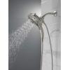 imageDelta 58620SS25PK 2in1 Dual Shower Head Brushed Finish 5 Spray Settings Hose Included