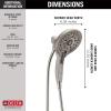 imageDelta 58620SS25PK 2in1 Dual Shower Head Brushed Finish 5 Spray Settings Hose Included