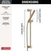 imageDelta Faucet Compel Slide Bar Hand Held Shower with Hose Gold Handheld Shower Head Slide Bar Hand Shower Gold Handheld Shower Detachable Shower Head Champagne Bronze 7085CZChampagne Bronze