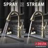 imageDelta Cassidy Brushed Nickel Touch Bar Faucet with Pull Down Sprayer Modern Single Hole Touch On Prep Sink Faucet Single Handle Lumicoat Arctic Stainless 9997TARPRDSTLumicoat Polished Nickel