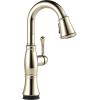imageDelta Cassidy Brushed Nickel Touch Bar Faucet with Pull Down Sprayer Modern Single Hole Touch On Prep Sink Faucet Single Handle Lumicoat Arctic Stainless 9997TARPRDSTLumicoat Polished Nickel