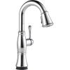 imageDelta Cassidy Brushed Nickel Touch Bar Faucet with Pull Down Sprayer Modern Single Hole Touch On Prep Sink Faucet Single Handle Lumicoat Arctic Stainless 9997TARPRDSTLumicoat Chrome