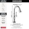 imageDelta Cassidy Brushed Nickel Touch Bar Faucet with Pull Down Sprayer Modern Single Hole Touch On Prep Sink Faucet Single Handle Lumicoat Arctic Stainless 9997TARPRDSTLumicoat Chrome