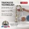 imageDelta Cassidy Brushed Nickel Touch Bar Faucet with Pull Down Sprayer Modern Single Hole Touch On Prep Sink Faucet Single Handle Lumicoat Arctic Stainless 9997TARPRDSTLumicoat Polished Nickel