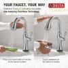 imageDelta Cassidy Brushed Nickel Touch Bar Faucet with Pull Down Sprayer Modern Single Hole Touch On Prep Sink Faucet Single Handle Lumicoat Arctic Stainless 9997TARPRDSTLumicoat Arctic Stainless