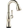 imageDelta Cassidy Brushed Nickel Touch Bar Faucet with Pull Down Sprayer Modern Single Hole Touch On Prep Sink Faucet Single Handle Lumicoat Arctic Stainless 9997TARPRDSTLumicoat Polished Nickel