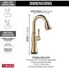 imageDelta Cassidy Brushed Nickel Touch Bar Faucet with Pull Down Sprayer Modern Single Hole Touch On Prep Sink Faucet Single Handle Lumicoat Arctic Stainless 9997TARPRDSTLumicoat Champagne Bronze