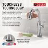 imageDelta Cassidy Brushed Nickel Touch Bar Faucet with Pull Down Sprayer Modern Single Hole Touch On Prep Sink Faucet Single Handle Lumicoat Arctic Stainless 9997TARPRDSTLumicoat Arctic Stainless