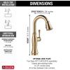 imageDelta Cassidy Brushed Nickel Touch Bar Faucet with Pull Down Sprayer Modern Single Hole Touch On Prep Sink Faucet Single Handle Lumicoat Arctic Stainless 9997TARPRDSTLumicoat Champagne Bronze
