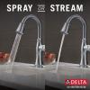 imageDelta Cassidy Brushed Nickel Touch Bar Faucet with Pull Down Sprayer Modern Single Hole Touch On Prep Sink Faucet Single Handle Lumicoat Arctic Stainless 9997TARPRDSTLumicoat Arctic Stainless