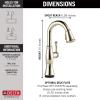 imageDelta Cassidy Brushed Nickel Touch Bar Faucet with Pull Down Sprayer Modern Single Hole Touch On Prep Sink Faucet Single Handle Lumicoat Arctic Stainless 9997TARPRDSTLumicoat Polished Nickel