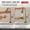 imageDelta Cassidy Brushed Nickel Touch Bar Faucet with Pull Down Sprayer Modern Single Hole Touch On Prep Sink Faucet Single Handle Lumicoat Arctic Stainless 9997TARPRDSTLumicoat Champagne Bronze