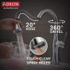 imageDelta Cassidy Brushed Nickel Touch Bar Faucet with Pull Down Sprayer Modern Single Hole Touch On Prep Sink Faucet Single Handle Lumicoat Arctic Stainless 9997TARPRDSTLumicoat Arctic Stainless