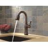 imageDelta Cassidy Brushed Nickel Touch Bar Faucet with Pull Down Sprayer Modern Single Hole Touch On Prep Sink Faucet Single Handle Lumicoat Arctic Stainless 9997TARPRDSTVenetian Bronze