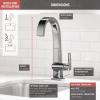 imageDelta Faucet 1993LFAR Pivotal Single Handle BarPrep Faucet Arctic StainlessChrome