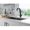 imageDelta Faucet 1993LFAR Pivotal Single Handle BarPrep Faucet Arctic StainlessMatte Black