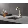 imageDelta Faucet 1993LFAR Pivotal Single Handle BarPrep Faucet Arctic StainlessPolished Nickel