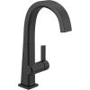 imageDelta Faucet 1993LFAR Pivotal Single Handle BarPrep Faucet Arctic StainlessMatte Black