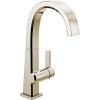 imageDelta Faucet 1993LFAR Pivotal Single Handle BarPrep Faucet Arctic StainlessPolished Nickel