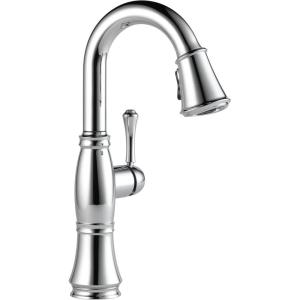 imageDelta Cassidy Brushed Nickel Touch Bar Faucet with Pull Down Sprayer Modern Single Hole Touch On Prep Sink Faucet Single Handle Lumicoat Arctic Stainless 9997TARPRDSTLumicoat Arctic Stainless