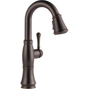 imageDelta Cassidy Brushed Nickel Touch Bar Faucet with Pull Down Sprayer Modern Single Hole Touch On Prep Sink Faucet Single Handle Lumicoat Arctic Stainless 9997TARPRDSTVenetian Bronze