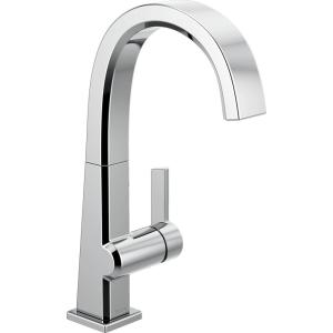 imageDelta Faucet 1993LFAR Pivotal Single Handle BarPrep Faucet Arctic StainlessChrome