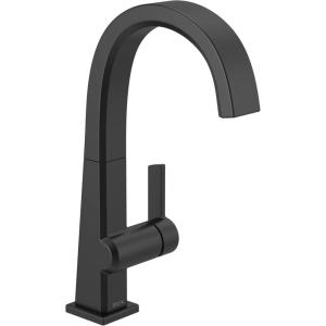 imageDelta Faucet 1993LFAR Pivotal Single Handle BarPrep Faucet Arctic StainlessMatte Black