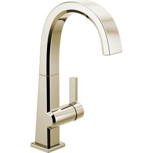imageDelta Faucet 1993LFAR Pivotal Single Handle BarPrep Faucet Arctic StainlessPolished Nickel