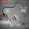 imageDelta Faucet Renaldi Touchless Bar Faucet with Touch Technology Bar Sink Faucet Single Hole Brushed Nickel Wet Bar Faucets Prep Sink Faucet Lumicoat Arctic Stainless 9984TLARPRDST