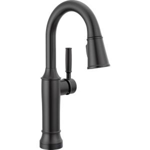 imageDelta Faucet Renaldi Touchless Bar Faucet with Touch Technology Bar Sink Faucet Single Hole Matte Black Wet Bar Faucets Prep Sink Faucet Faucet for Bar Sink Matte Black 9984TLBLDST