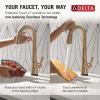 imageDelta Faucet Monrovia Touchless Bar Faucet with Touch Technology Brushed Nickel Pull Down Prep Sink Faucet Lumicoat Arctic Stainless 9991TLARPRDSTLumicoat Champagne Bronze
