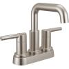 imageDelta Nicoli Centerset Matte BlackBrushed Gold Bathroom Faucet 4 Inch 3 Hole Bathroom Sink Faucet for Vanity PushPop Drain Assembly Matte BlackChampagne Bronze 25849LFGZStainless
