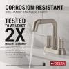 imageDelta Nicoli Centerset Matte BlackBrushed Gold Bathroom Faucet 4 Inch 3 Hole Bathroom Sink Faucet for Vanity PushPop Drain Assembly Matte BlackChampagne Bronze 25849LFGZStainless
