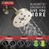 imageDelta Trinsic 14 Series SingleFunction H2Okinetic Bathtub and Shower Faucet Set Wheel Handle Polished Nickel Shower Head and Handle Valve Trim Kit Polished Nickel T14458PN Valve Not IncludedPolished Nickel