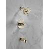 imageDelta Trinsic 14 Series SingleFunction H2Okinetic Bathtub and Shower Faucet Set Wheel Handle Polished Nickel Shower Head and Handle Valve Trim Kit Polished Nickel T14458PN Valve Not IncludedPolished Nickel